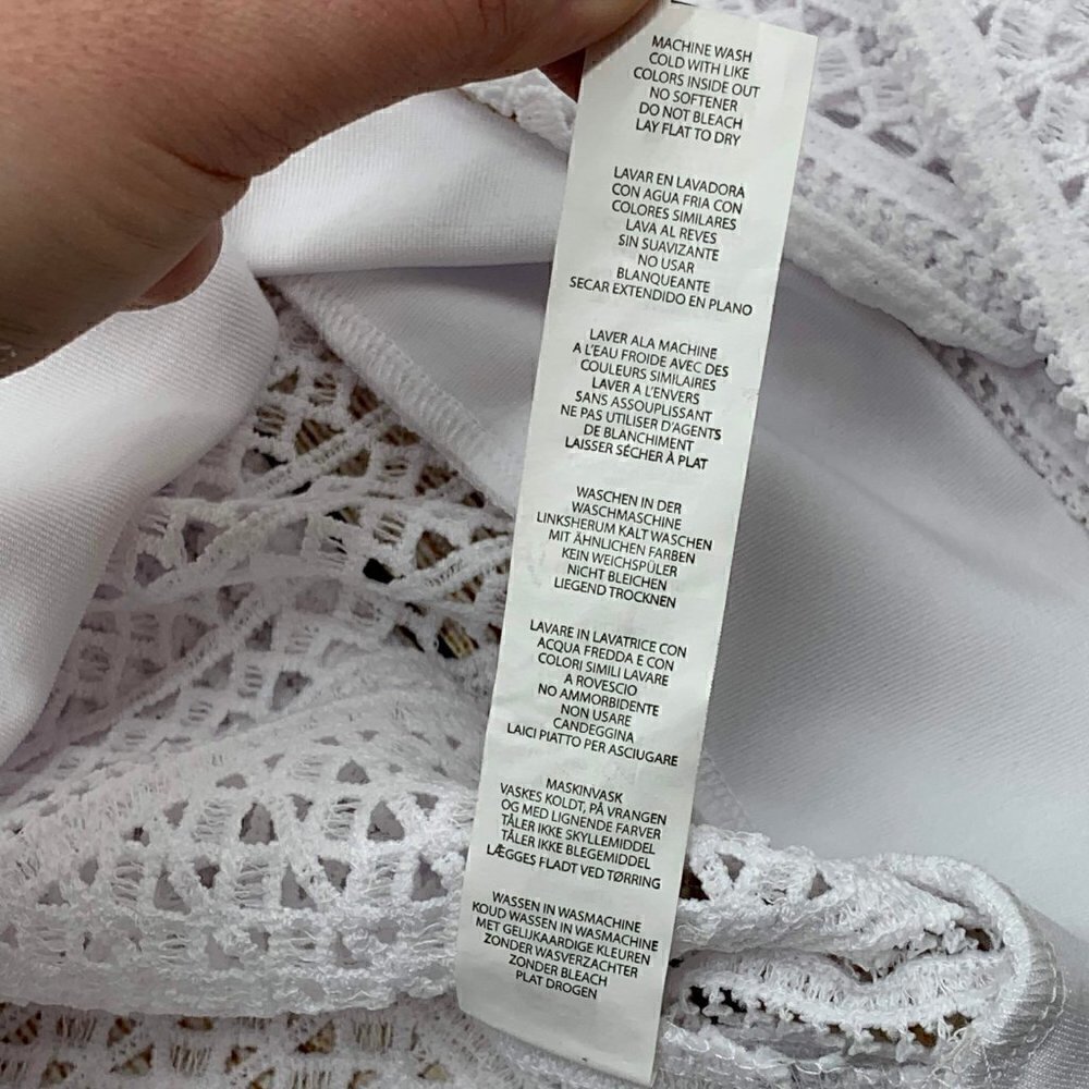 Fabletics White Eyelet Long Sleeve Sophie Tunic - Picture 7 of 7